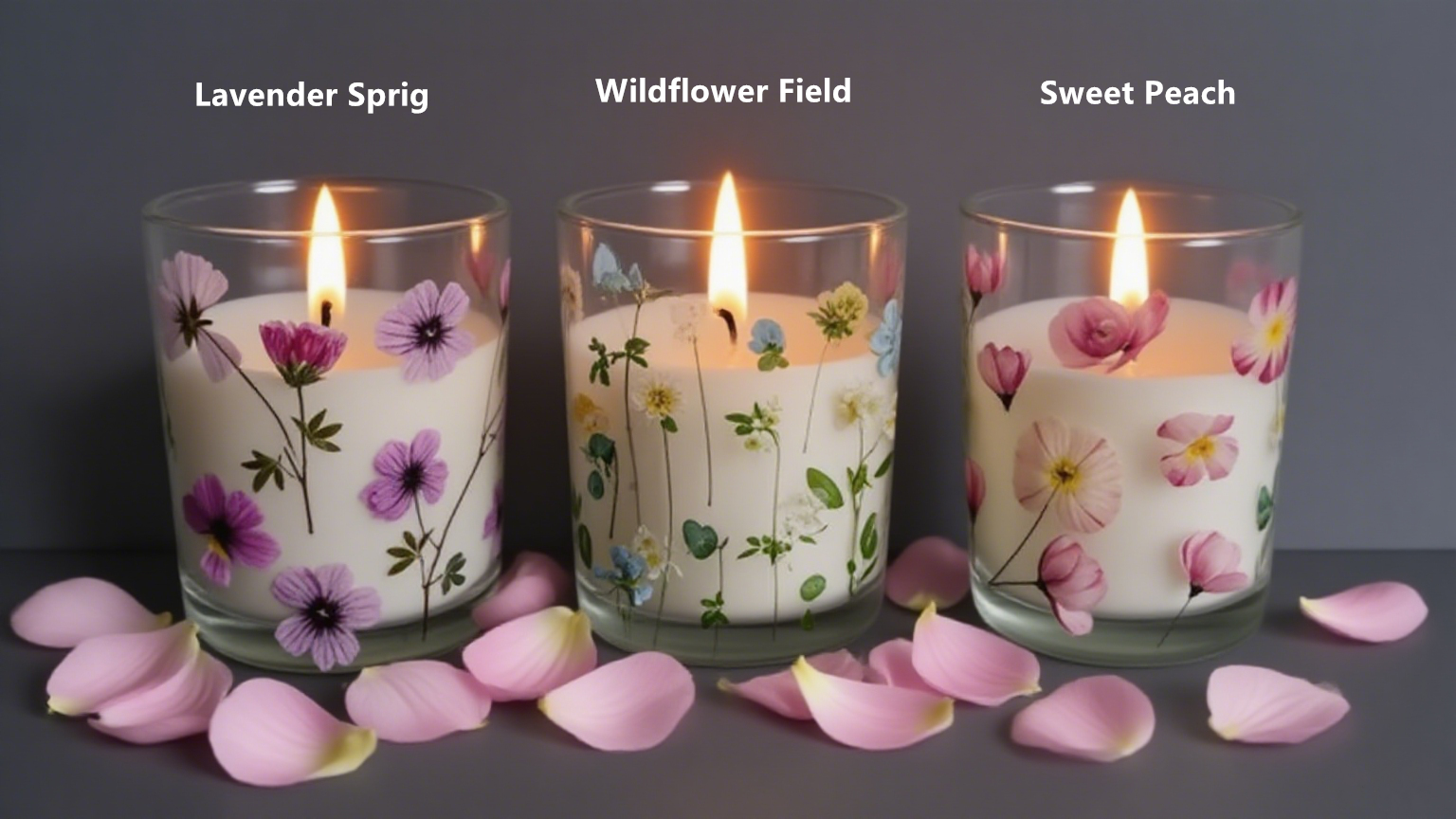 Clear Sticker Pattern Wrapped Glass Candle